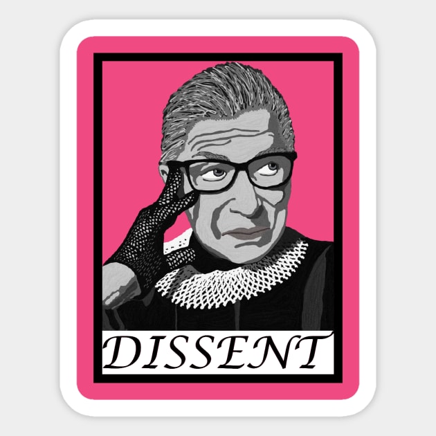 RBG Dissent Sticker by DeliciousAmbiguity